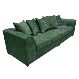 Furnishings For Less UK Monaco Chenille Fabric Long 4 Seater Sofa  Green - thumbnail 3