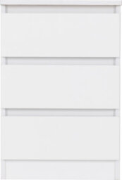 Seconique Malvern Pair Of Bedsides 3 Drawer White Finish Recessed Handles Metal Runners - thumbnail 3