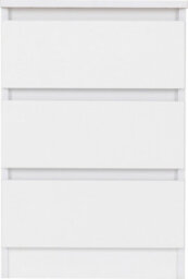 Seconique Malvern Pair Of Bedsides 3 Drawer White Finish Recessed Handles Metal Runners - thumbnail 6