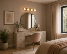 Cosylyte Bowen Bathroom 4 Light Classic Opal Glass Ceiling Flush Light - Brass - thumbnail 8