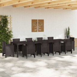 Walplus Garden Table Brown 350 X 100 X 73 Cm Poly Rattan - thumbnail 3