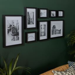 GoodHome Islande Matt Black Picture Frame Set, Pack Of 8 - thumbnail 6