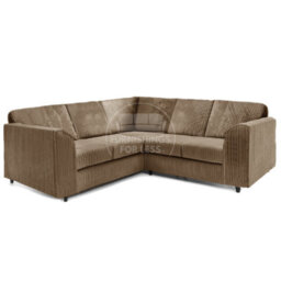Furnishings For Less UK Ferguson Coffee 5 Seater Fabric Corner Sofa L Shaped Jumbo Cord - Full Back - thumbnail 1