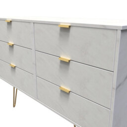 Fuji 6 Drawer Chest In Marble (Ready Assembled) - thumbnail 4