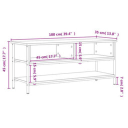 Vidaxl Tv Cabinet Sonoma Oak 100X35X45 Cm Engineered Wood - thumbnail 9