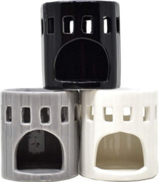 New Pack Of 4 Ceramic Oil Burner Melts Tea Light Candle Gift Set Aroma - thumbnail 1
