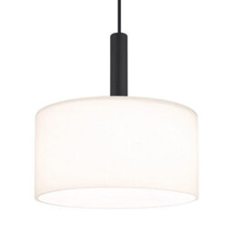 Luminosa Lighting Luminosa Trenton Slim Pendant Ceiling Light Matt Black Opal Alabaster Optic Glass Shade Led 2700-4000K - thumbnail 3