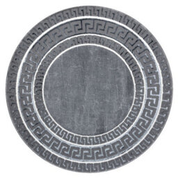 RugsX Carpet Allure 1960 Circle, Greek Key, Frame - Structural, Stylish, Glamour Grey Circle 150 Cm - thumbnail 2