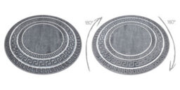 RugsX Carpet Allure 1960 Circle, Greek Key, Frame - Structural, Stylish, Glamour Grey Circle 150 Cm - thumbnail 3