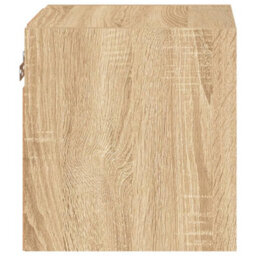 Berkfield Tv Wall Cabinet With Led Lights Sonoma Oak 30X28.5X30 Cm - thumbnail 9