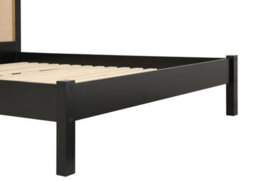 Save On Goods UK 5Ft King Size Black Rattan Wood Wooden Bed Frame,bedstead - thumbnail 6