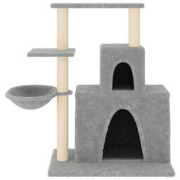 Walplus Cat Tree With Sisal Scratching Posts Light Grey 83 Cm - thumbnail 4