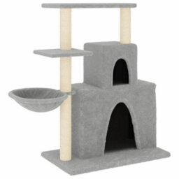 Walplus Cat Tree With Sisal Scratching Posts Light Grey 83 Cm - thumbnail 3