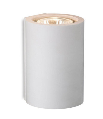 Luminosa Lighting Luminosa Wells 1 Light Single Plaster Indoor Wall Light White, Gu10