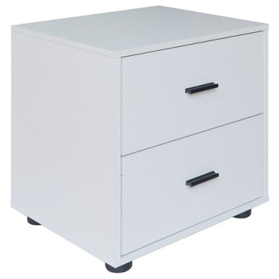 Chest Of Drawers 2 Drawers White Wooden Bedroom Furniture Cabinet Chest Of Drawers Dressing Table Wardrobe - image 1