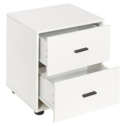 Chest Of Drawers 2 Drawers White Wooden Bedroom Furniture Cabinet Chest Of Drawers Dressing Table Wardrobe - thumbnail 2