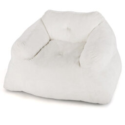 Gainoom Beige Bean Bag Chair For Adults Plush Lazy Sofa Stuffed Floor Sofa
