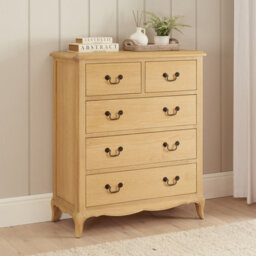 The Furniture Market French Chateau Oak 2 Over 3 Drawer Chest - thumbnail 2