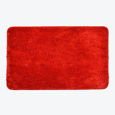 Allure Bath Fashions Bling Microfibre Non-Slip Sparkle Bath Mat - Red - image 1