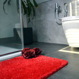 Allure Bath Fashions Bling Microfibre Non-Slip Sparkle Bath Mat - Red - thumbnail 4