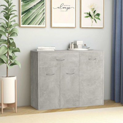 Berkfield Sideboard Concrete Grey 88X30X70 Cm Engineered Wood - image 1