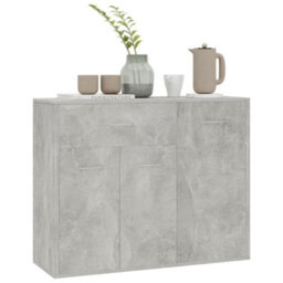 Berkfield Sideboard Concrete Grey 88X30X70 Cm Engineered Wood - thumbnail 4