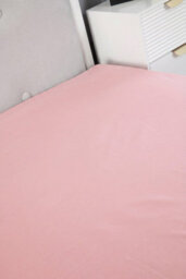 Fitted Sheet Polycotton Plain Dyed Extra Deep 25Cm Bed Linen Pink - thumbnail 4