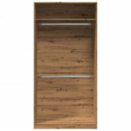 Berkfield Durable Wardrobe Artisian Oak 100X50X200 Cm Engineered Wood - thumbnail 4