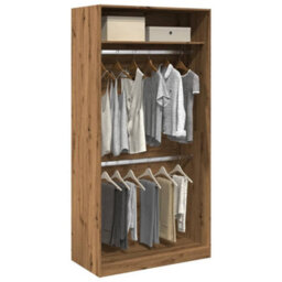 Berkfield Durable Wardrobe Artisian Oak 100X50X200 Cm Engineered Wood - thumbnail 2