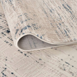 The Rugs Carmel Cream/blue Abstract Area Rug And Runner Non Shedding, Stain Resistant, Soft - thumbnail 3