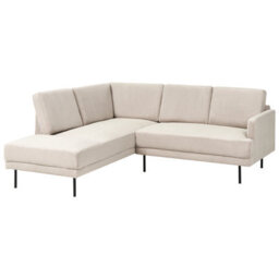 Beliani Corner Sofa 4 Seater Breda Corduroy Beige Right Hand - thumbnail 5