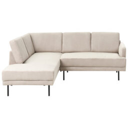 Beliani Corner Sofa 4 Seater Breda Corduroy Beige Right Hand - thumbnail 4
