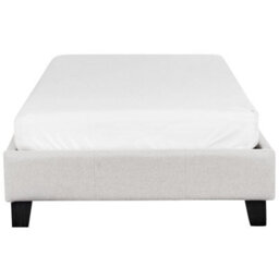 Beliani Bed Without Headboard Fabric Roanne 90 X 200 Cm (Eu Single) Light Grey - thumbnail 5