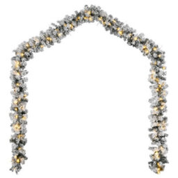 Berkfield Christmas Garland With Led Lights Green 20 M Pvc - thumbnail 4