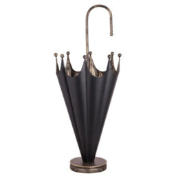 Dibor Traditional Small Black And Gold Umbrella Holder Stand