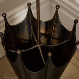 Dibor Traditional Small Black And Gold Umbrella Holder Stand - thumbnail 3