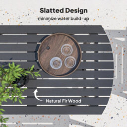 Wyld Haus Masera 6-Seater Grey Wooden Outdoor Dining Set With Parasol Hole Table - thumbnail 6