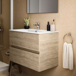 Ideal Standard Eurovit+ 800mm Wall Mounted Vanity Unit With 2 Drawers In Natural Oak - thumbnail 1