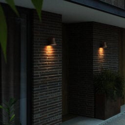 Nordlux Kyklop Outdoor Aluminium Wall Light Dark Sky  Brown,mains - thumbnail 1