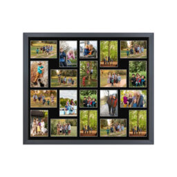 AK Frames 80X70Cm Dark Grey Classic Multi Photo Frame With Black Mount - Holds 20 Apertures (18X) 6X4, (2X) 4X4 Photos - thumbnail 1
