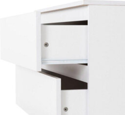 Seconique Malvern 3 Drawer Chest In White Recessed Handles - thumbnail 5