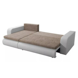 Brooklyn Lshaped Corner Sofa Bed With Storage Reversible Side Pull Out Sleep Function White And Black - thumbnail 4