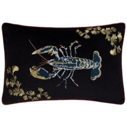 Paoletti Atlantica Embroidered Velvet Feather Filled Cushion - thumbnail 1