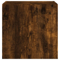 Berkfield Tv Wall Cabinet With Led Lights Smoked Oak 40.5X35X40 Cm - thumbnail 9