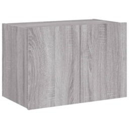 Berkfield Tv Wall Cabinet With Led Lights Grey Sonoma 60X35X41 Cm - thumbnail 3