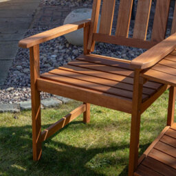 Samuel Alexander Rydal 2 Seater Wooden Love Seat & 2.7M Grey Parasol Set - thumbnail 8