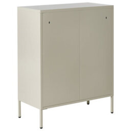 Wyld And Coco Four-Door Sideboard Cabinet In Light Beige For Home Office, Wall-Mount, 800 X 400 X 1010mm - thumbnail 7