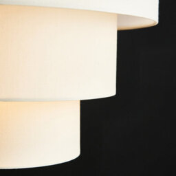 Valuelights Vermont Cream Ceiling Shade And Bulb (D)38Cm - thumbnail 3