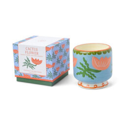 Paddywax Ceramic Soy Candle Flower 226G - Cactus Flower Boxed - thumbnail 2