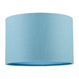 Happy Homewares Designer Ocean Current Blue Textured Linen Fabric Circular Lamp Shade - thumbnail 1
